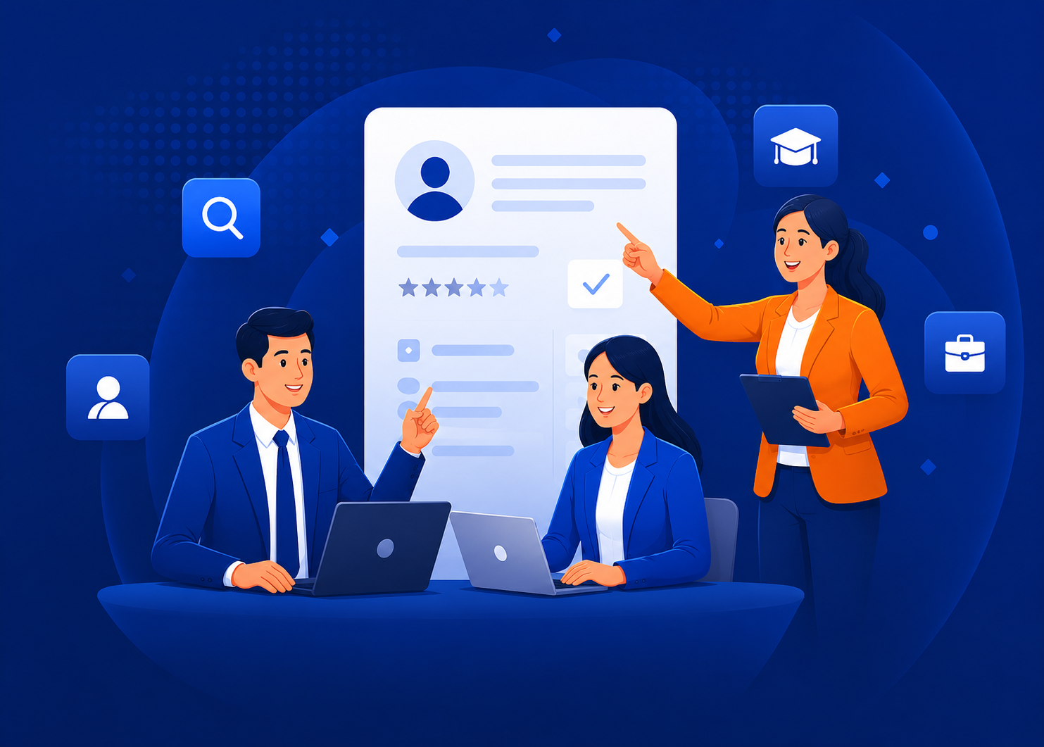 Recruitment team illustration
